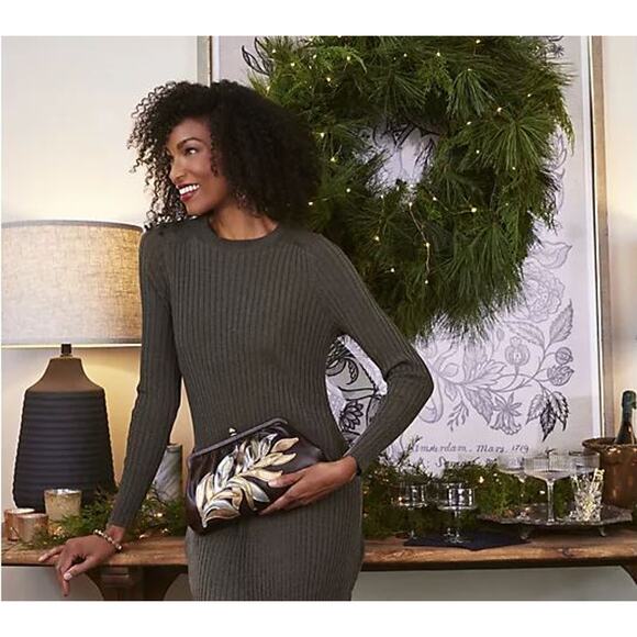 NWT Patricia Nash Ealing Frame Bag W/ Chain Straps Chocolate Medium - Picture 1 of 16